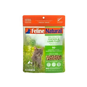 Feline Natural Freeze Dried Chicken & Lamb Feast 100g